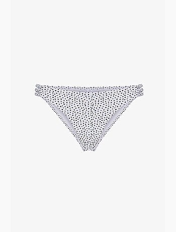 Point bas de bikini à pois, texturé, taille mi-haute penti
