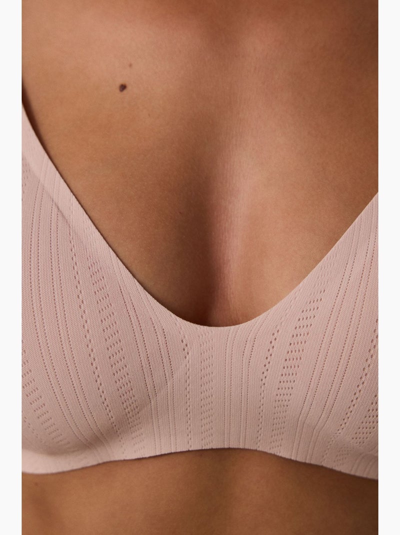 Pointel soutien-gorge sans armature, sans coutures, avec bonnets amovibles penti Rose clair - Kiabi