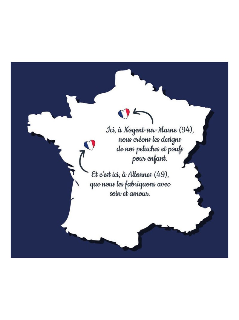 Poire lapin en peluche -  - Enfant - Made in France Blanc Beige - Kiabi