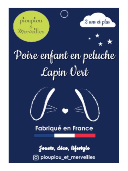 Poire lapin en peluche -  - Enfant - Made in France - Kiabi