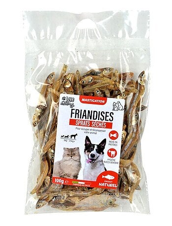 Poissons séchés pour chien et chat - 100g