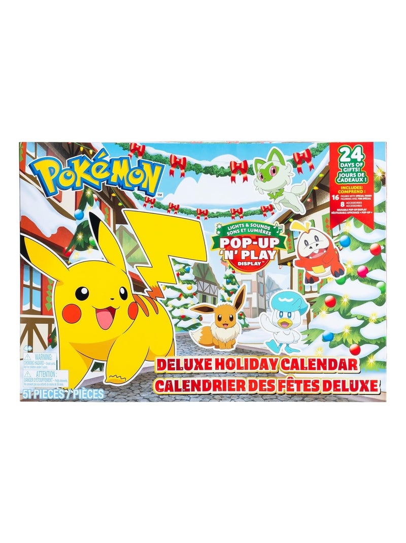 Pokémon - Calendrier de l'Avent figurine de bataille de luxe Multicolore - Kiabi