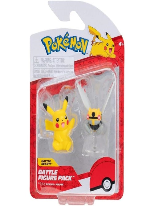Pokémon - Lot de 2 figurines de combat Ninjask et Pikachu - Kiabi