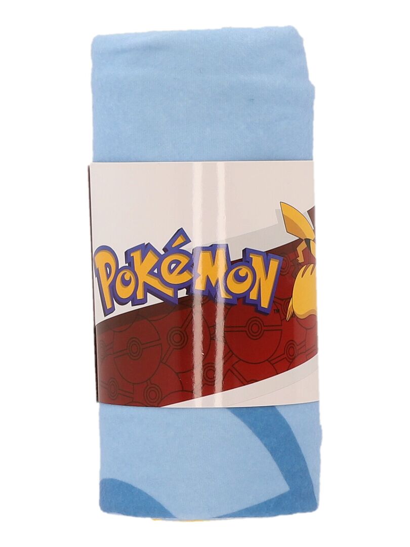 POKEMON - Plaid Pokémon Pikachu 110x130 cm - 100% Polyester - Bleu Bleu - Kiabi