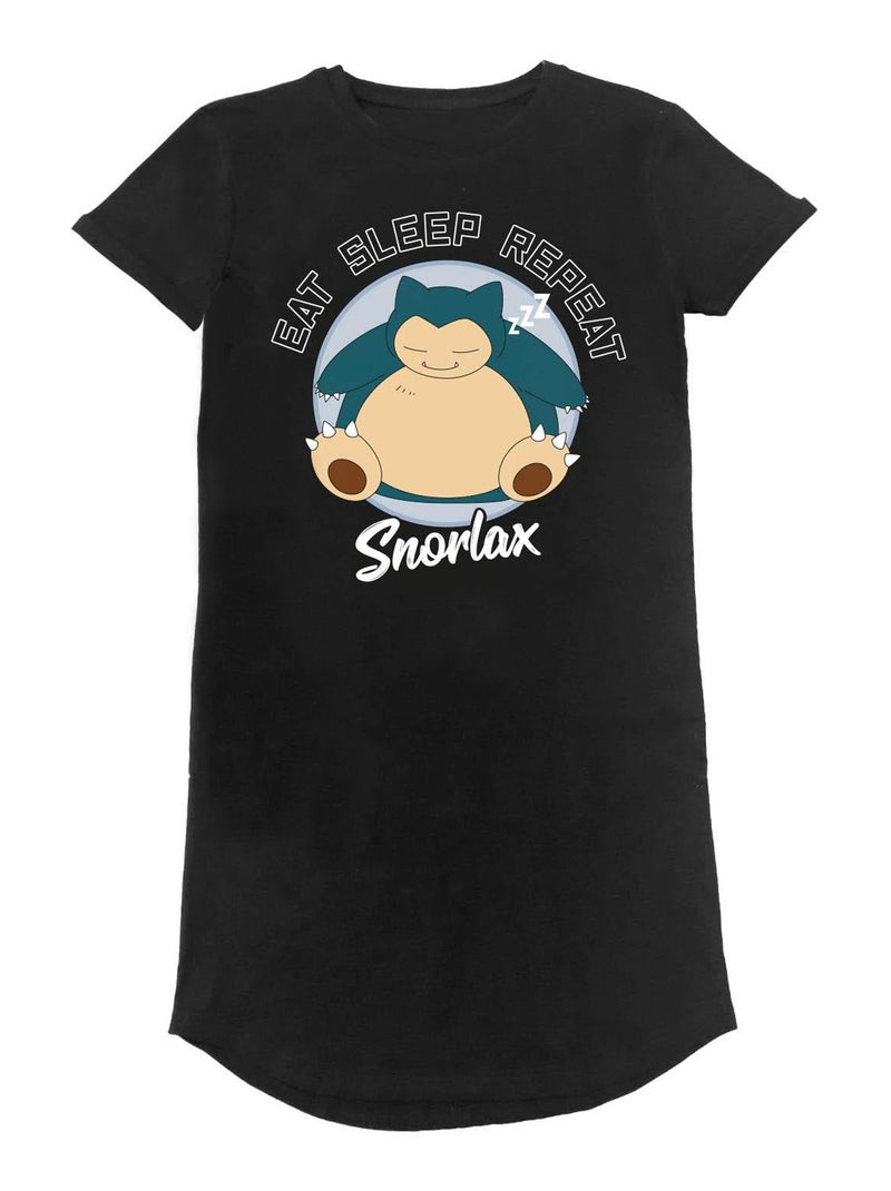 Pokemon - Robe t-shirt SLEEPING Noir - Kiabi