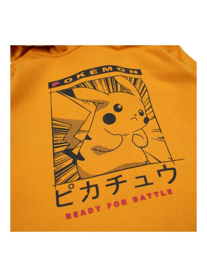 Pokemon - Sweat a capuche garçon Pokemon Orange - Kiabi