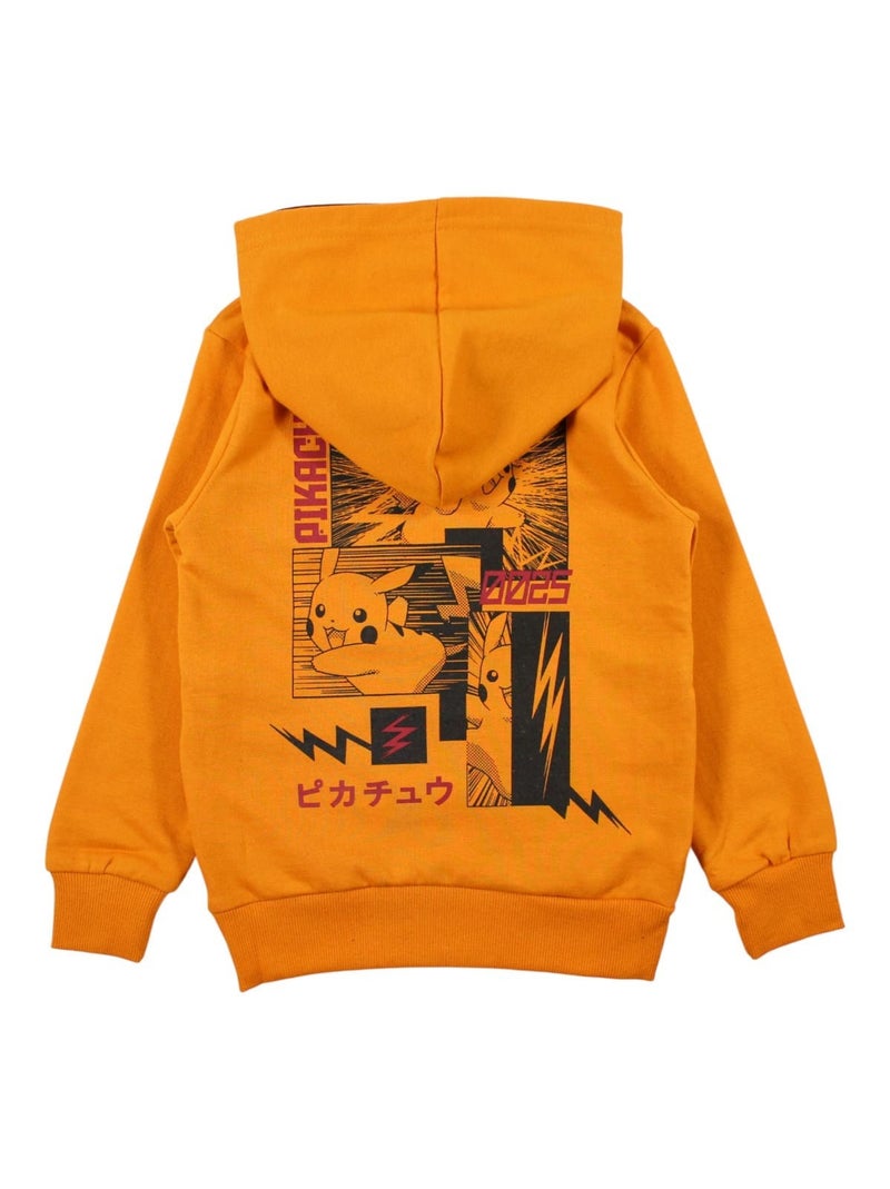 Pokemon - Sweat a capuche garçon Pokemon Orange - Kiabi