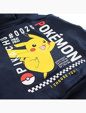 Pokemon - sweat à capuche imprimé, manches longues