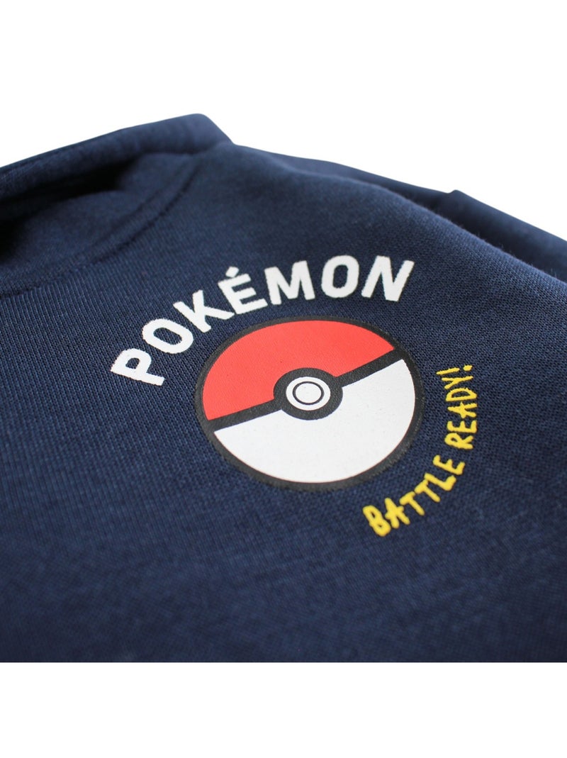Pokemon - sweat à capuche imprimé, manches longues Noir - Kiabi