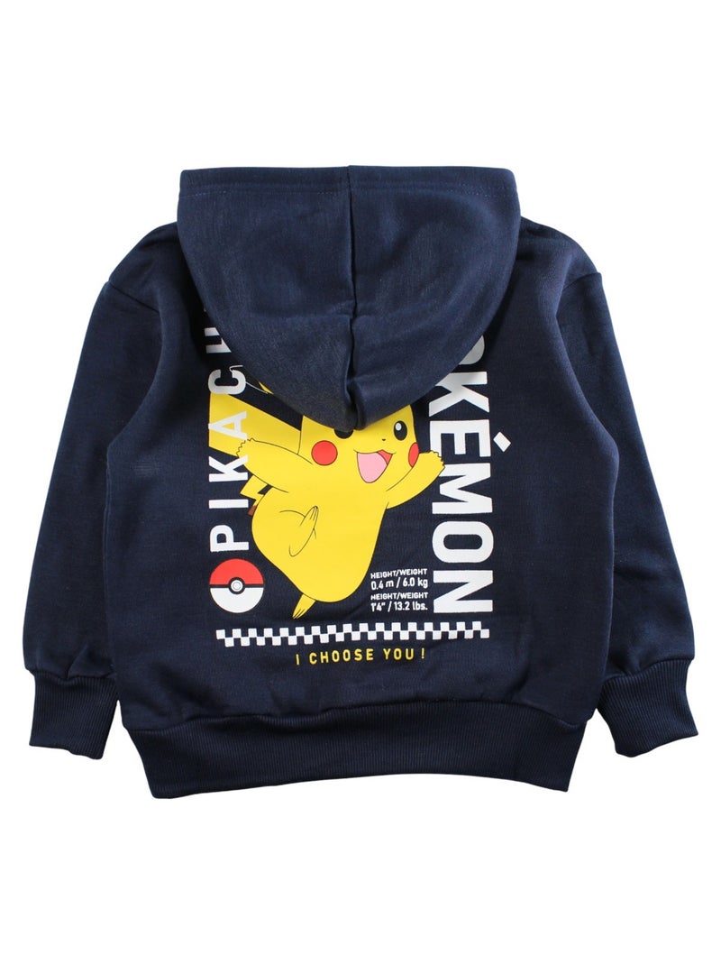 Pokemon - sweat à capuche imprimé, manches longues Noir - Kiabi