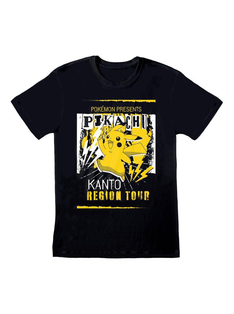 Pokemon - T-shirt KANTO REGION TOUR Noir - Kiabi