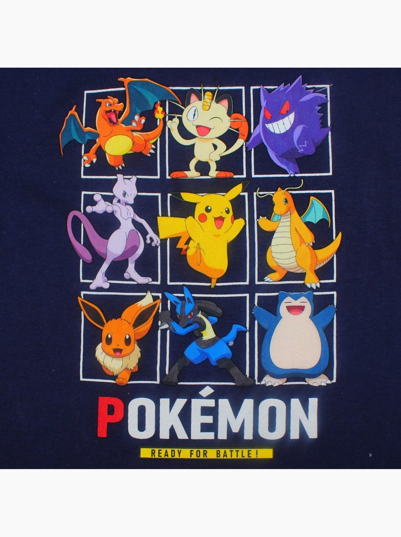 Pokemon - T-shirt manches courtes garçon avec personnage Bleu marine - Kiabi
