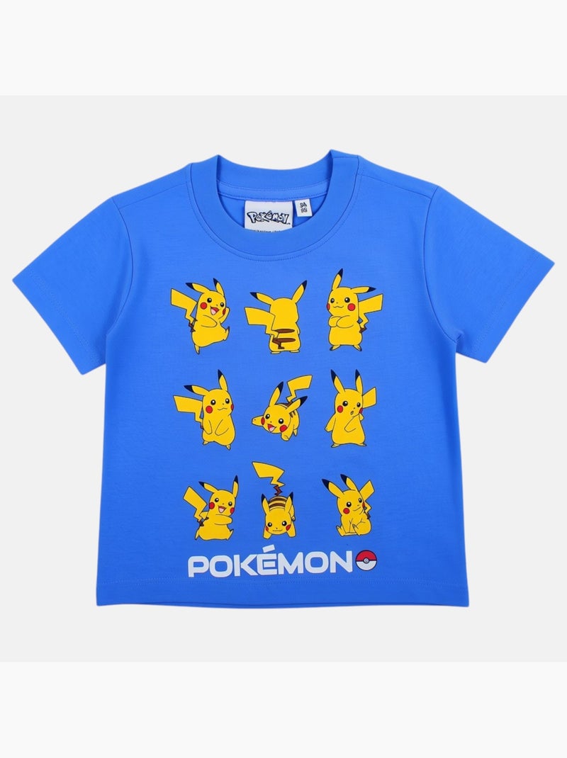 Pokemon - T-shirt manches courtes garçon avec personnage Bleu - Kiabi
