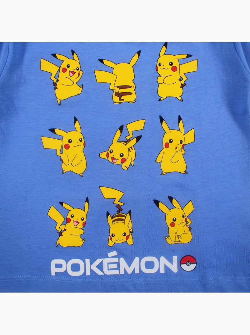 Pokemon - T-shirt manches courtes garçon avec personnage Bleu - Kiabi