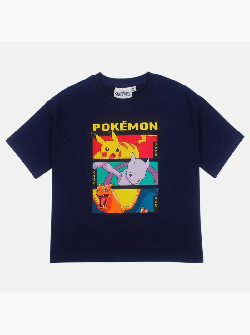 Pokemon - T-shirt manches courtes garçon avec personnage Noir - Kiabi