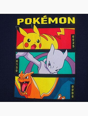 Pokemon - t-shirt manches courtes imprimé, col rond