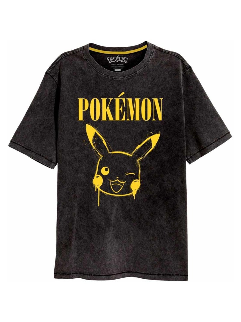 Pokemon - T-shirt Noir Jaune - Kiabi