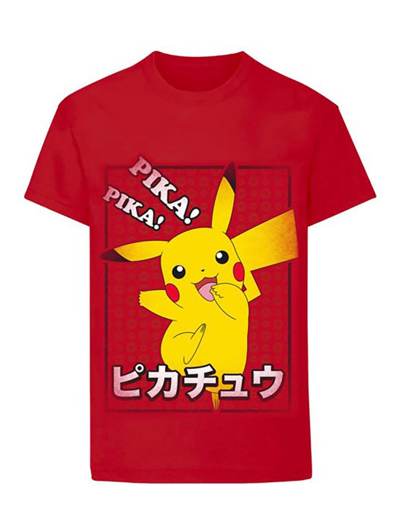 Pokemon - T-shirt PIKA PIKA Rouge - Kiabi