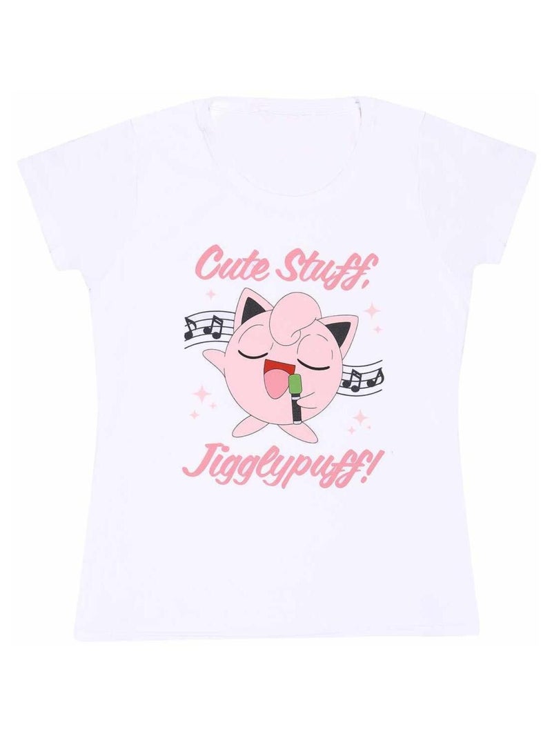Pokemon - T-shirt SING ALONG Blanc Rose - Kiabi