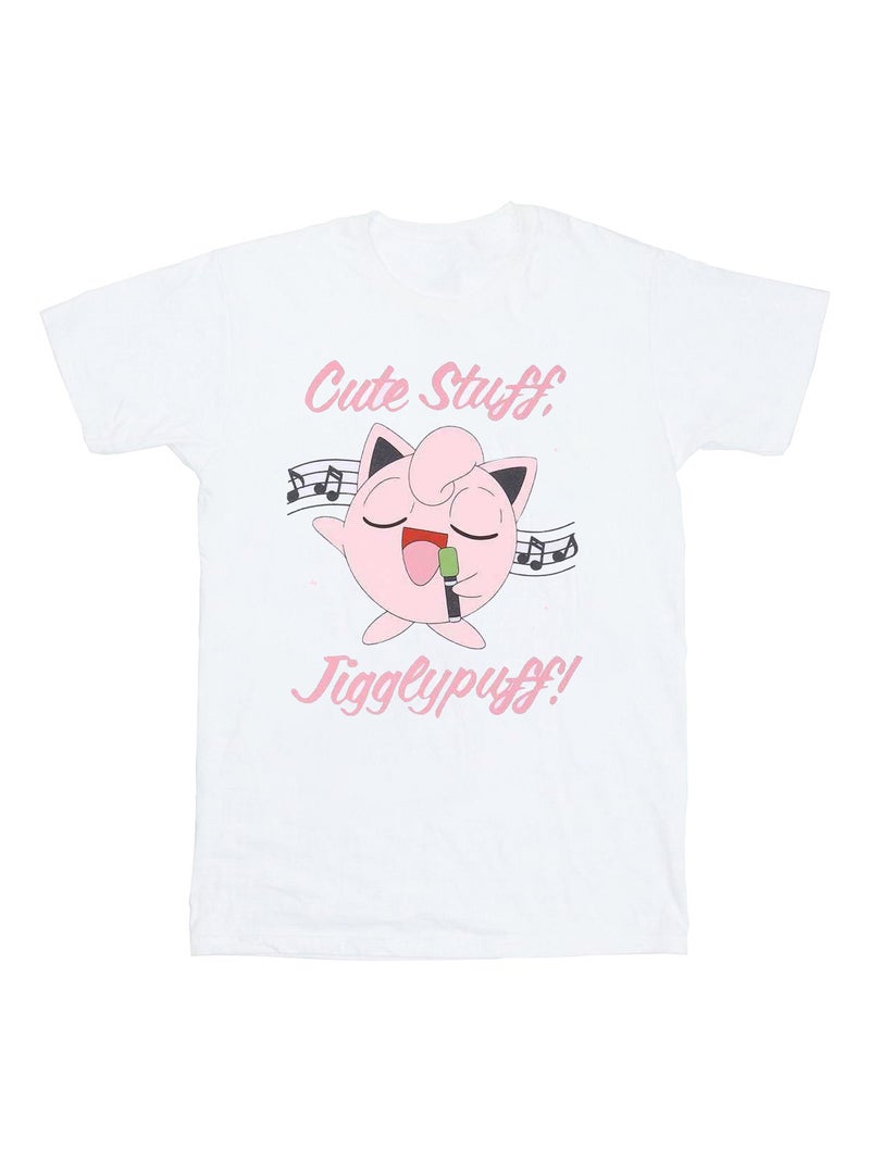 Pokemon - T-shirt SING ALONG Blanc Rose - Kiabi