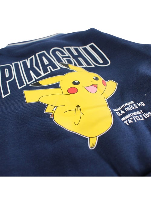 Pokemon - veste teddy boutonnée imprimée, col rond et manches longues - Kiabi