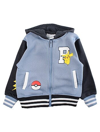 Pokemon - veste zippée à capuche imprimée, manches longues