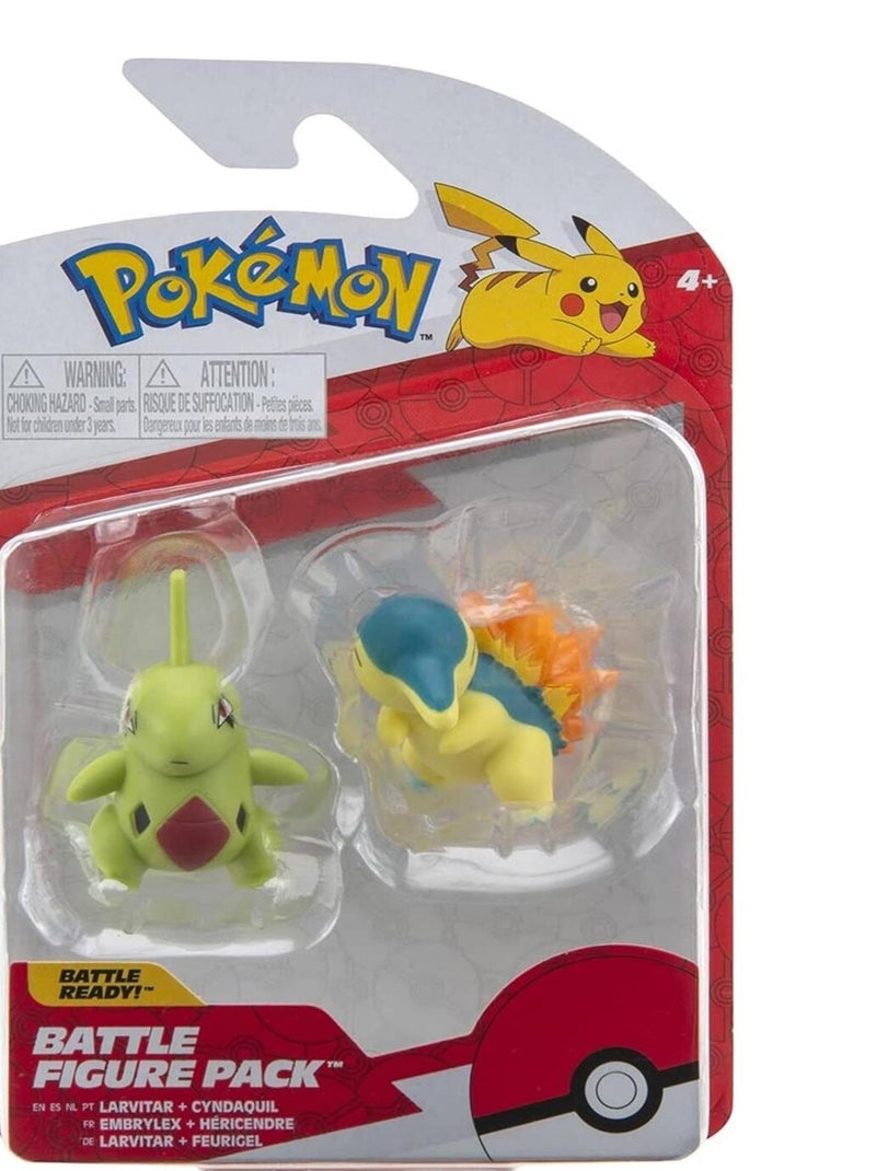 Pokémon Figurine articulée Battle Pack - Feurigel & Larvita N/A - Kiabi