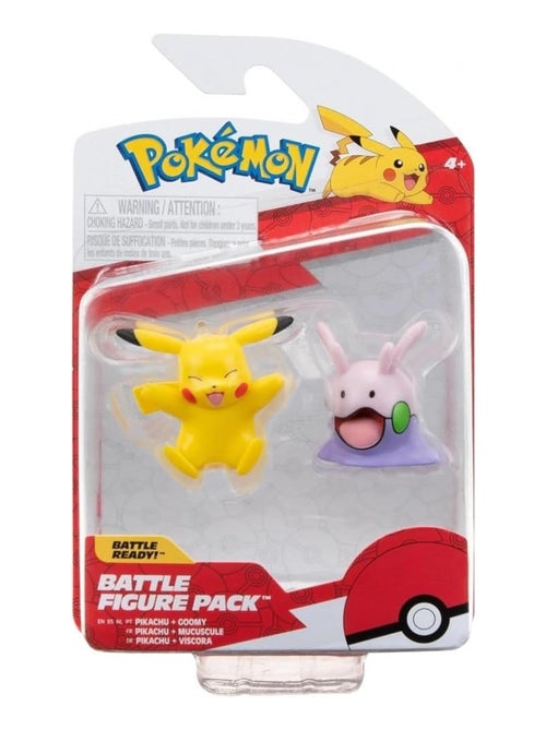 Pokémon Figurine de bataille Goomy & Pikachu - Kiabi