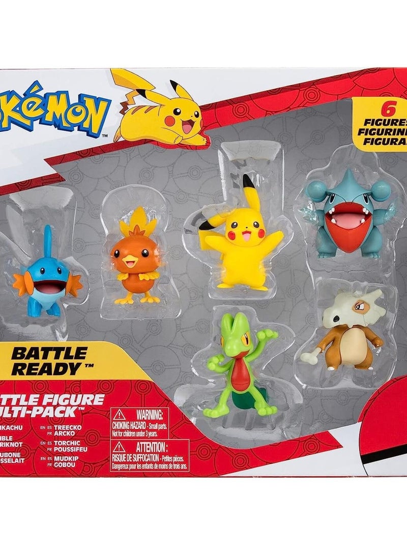Pokémon Multipack de 6 figurines Pikachu Arcko Griknot Poussifeu Osselait Gobou N/A - Kiabi