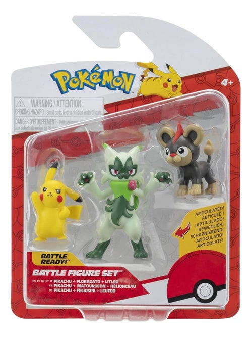 Pokémon Pack de 3 Figurines de Combat - Kiabi