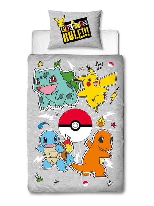 Pokémon, Parure de Lit Enfant Imprimée Réversible, PIKACHU EVOLUTION - Kiabi