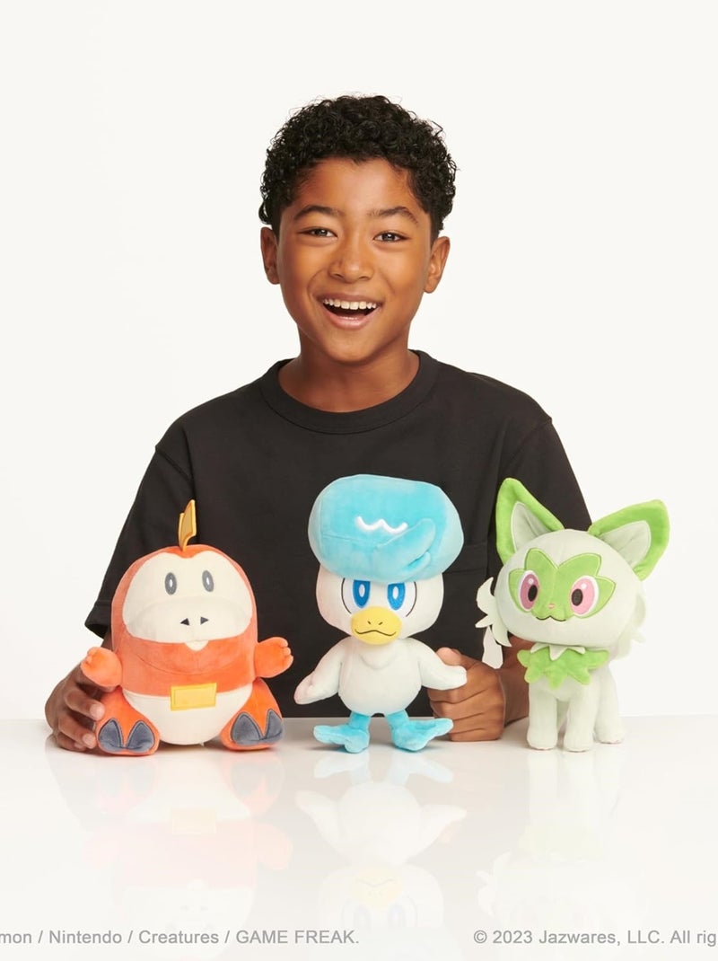 Pokémon Quaxly Plush - Peluche 20,3 cm avec détails authentiques Bleu - Kiabi