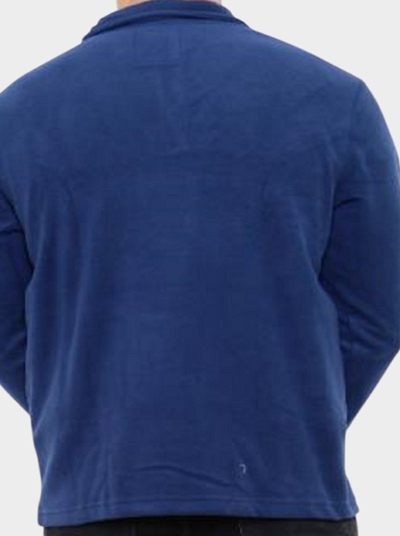 Polaire à col montant zippé Bleu marine - Kiabi