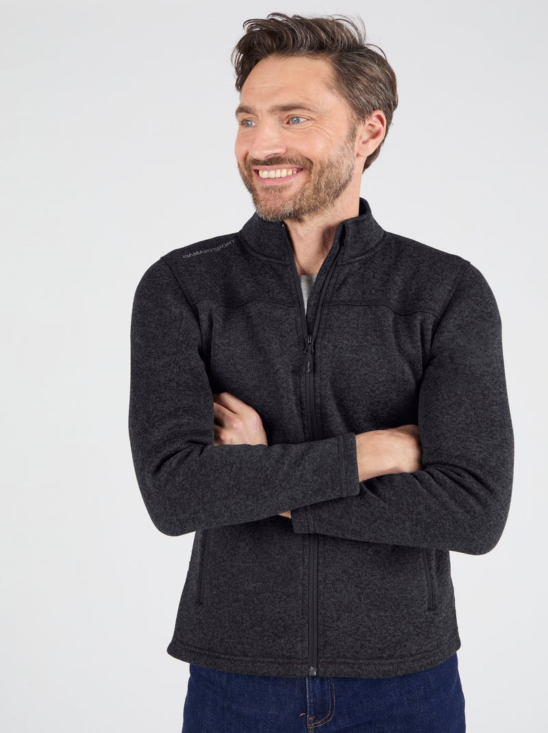 Polaire col montant Thermolactyl homme - Damart gris anthracite - Kiabi