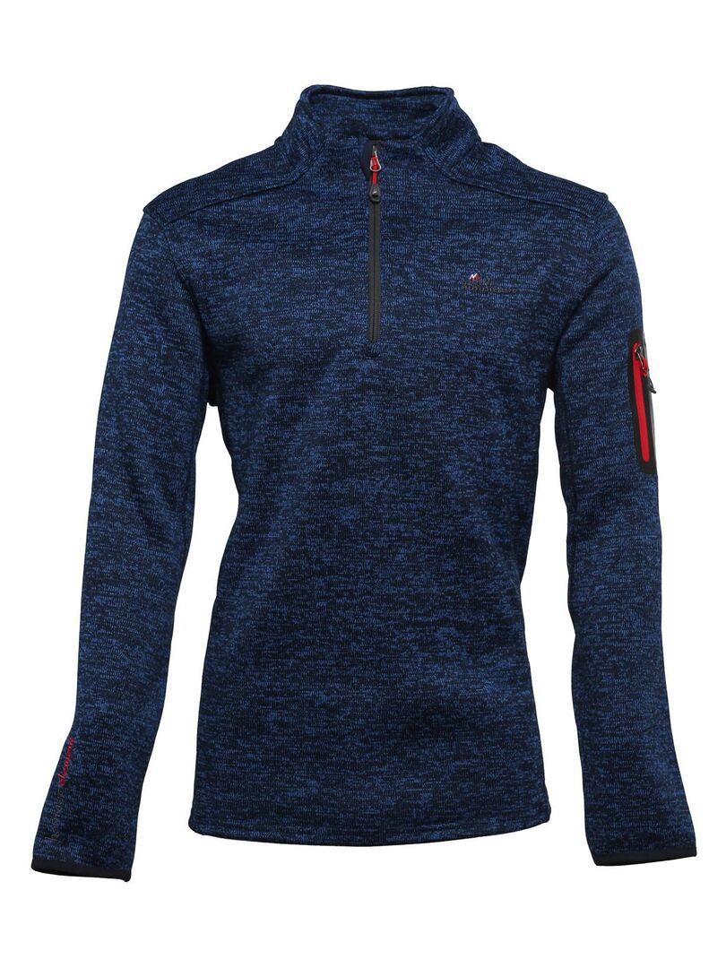 Sweat Polaire Femme Mountain Warehouse - Bleu Marine, Taille UK 12, 1/2 Zip, Léger, Déperlant, Idéal Randonnée