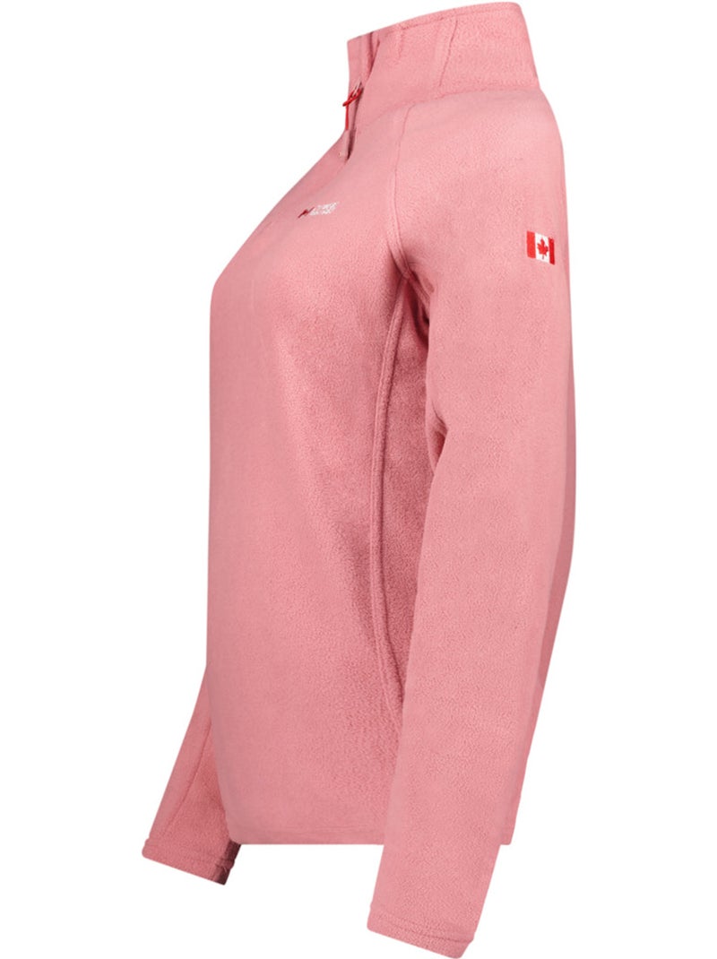Polaire fine col montant zippé tugeak – canadian peak Rose pâle - Kiabi