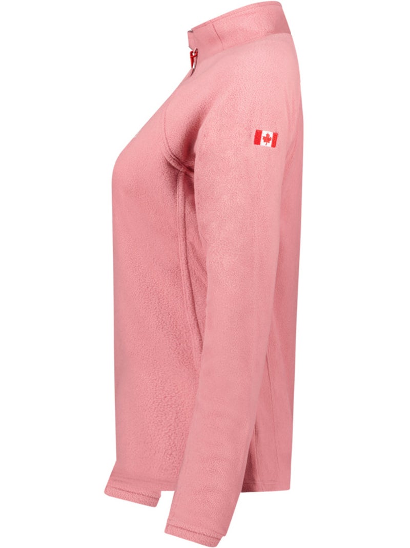 Polaire fine col montant zippé tugeak – canadian peak Rose pâle - Kiabi