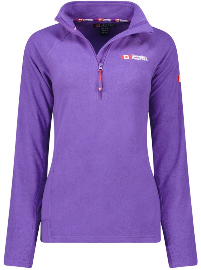 Polaire fine col montant zippé tugeak – canadian peak Violet - Kiabi