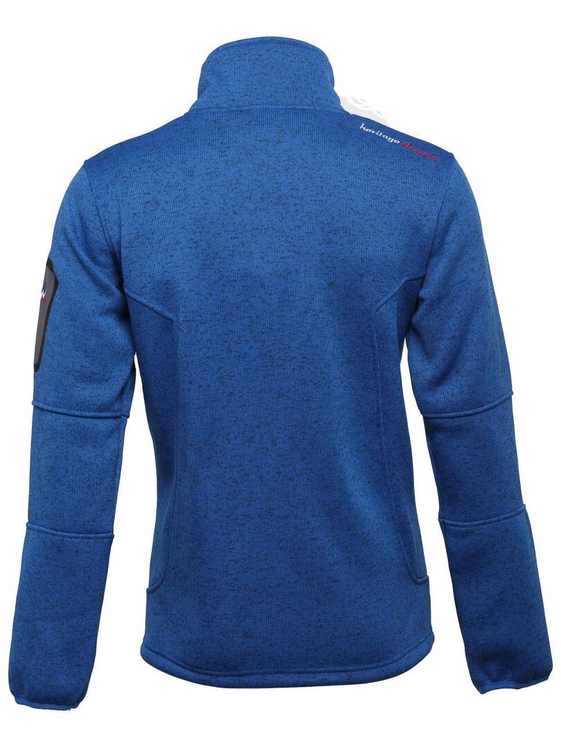 Pull Polaire Garçon Faded Glory Taille 4 - Gris Bleu à Carreaux - Demi-fermeture éclair - Neuf Avec étiquette