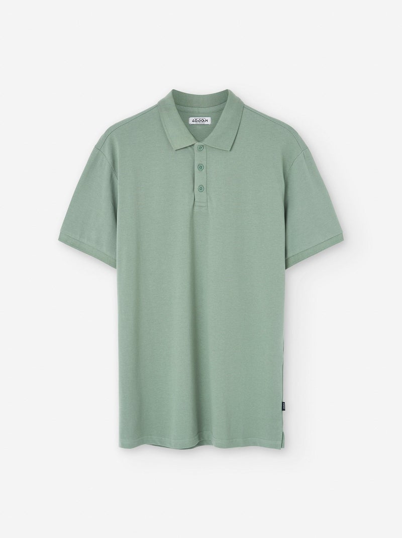 Pôle en Coton Uni Vert clair - Kiabi