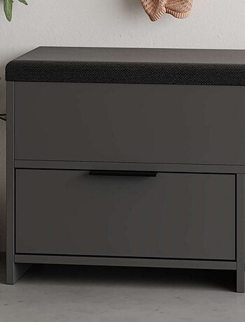 POLI Meuble à chaussures - 4 rangements - noir