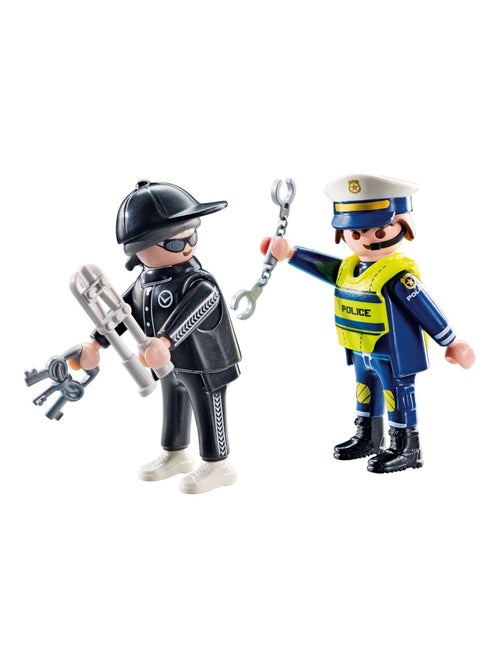 Policier et bandit avec menottes et accessoires - Kiabi