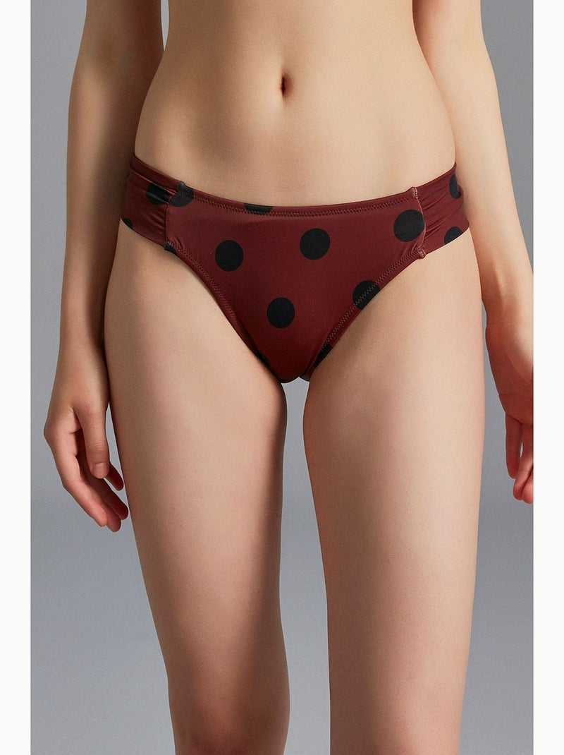 Polka hipkini bas de bikini penti Rouge bordeaux - Kiabi