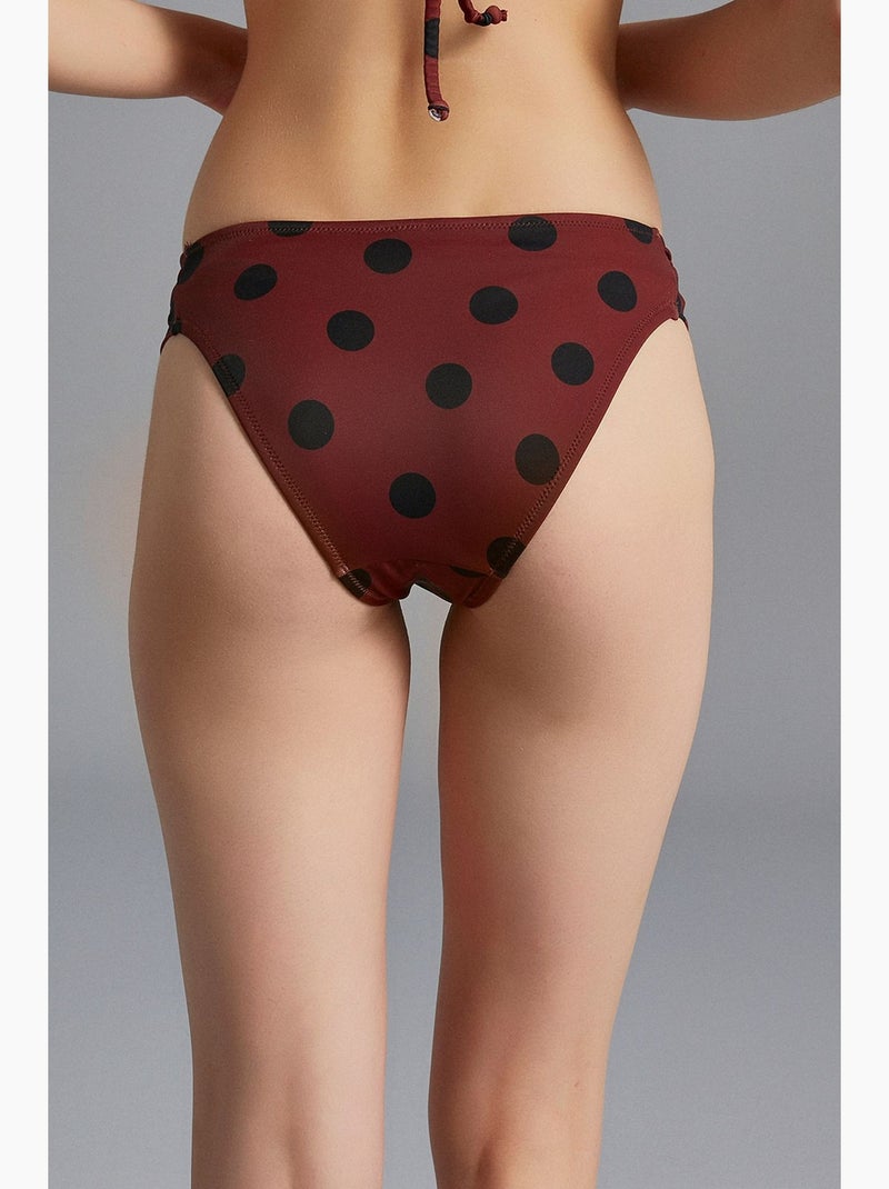 Polka hipkini bas de bikini penti Rouge bordeaux - Kiabi