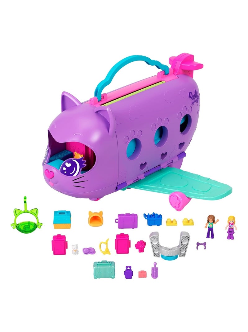 Polly Pocket - Avion chaton transformable Violet - Kiabi