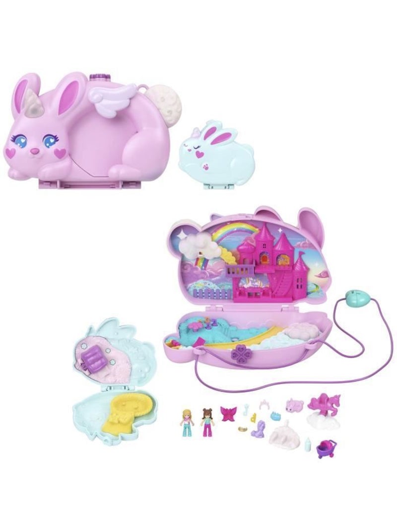 Polly pocket - coffret 2 en 1 lapin - avec 2 figurines et 12 accessoires - polly pocket - jft88 Rose - Kiabi
