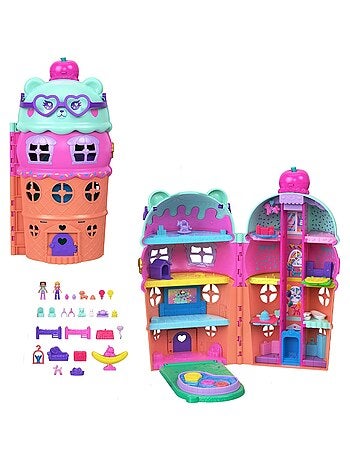 Polly Pocket - Coffret maison cornet de glace avec figurines