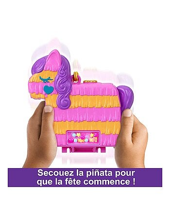 Polly Pocket - Coffret Piñata en folie avec 2 mini-figurines et 14 accessoires