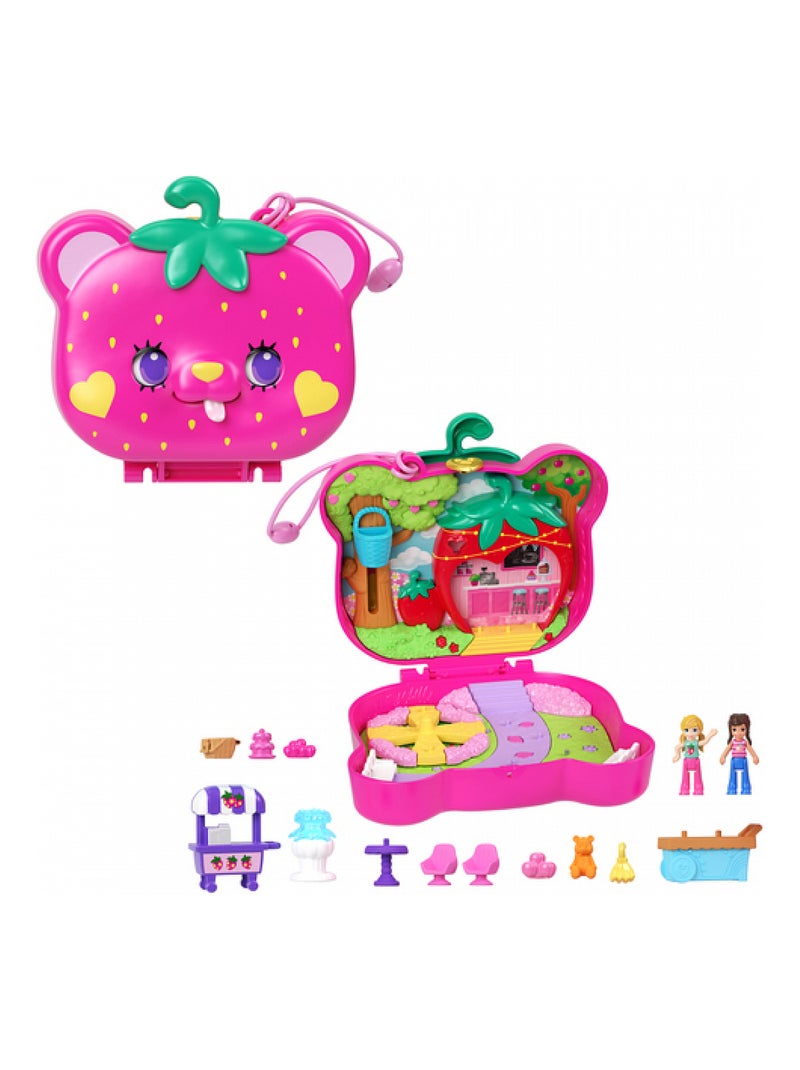 Polly Pocket Coffret Ourson Fraise Rose - Kiabi