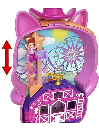 Polly pocket-coffret poney rodéo-jouet de voyage - 4 ans+- jcr39